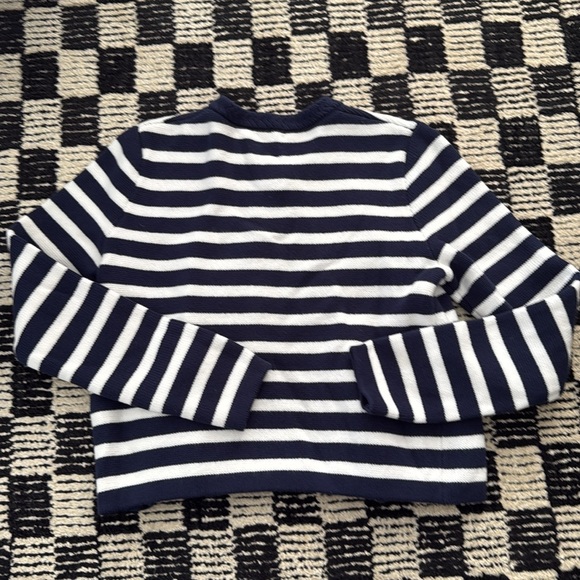 J Crew | Navy and White Striped Cardigan | XS | NWT - Picture 4 of 4